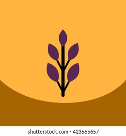 flat vector icon design collection leaf of tree