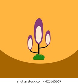 flat vector icon design collection tree silhouette