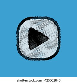 flat vector icon design collection button music 