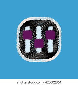 flat vector icon design collection button music 