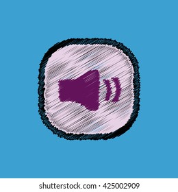 flat vector icon design collection button music 