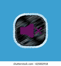 flat vector icon design collection button music 