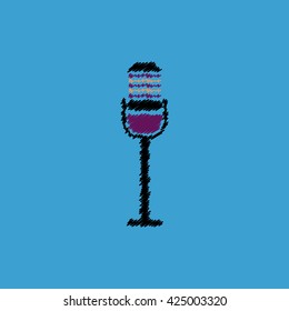 flat vector icon design collection microphone in flat style