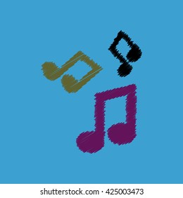 flat vector icon design collection music note