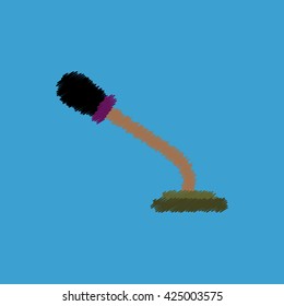 flat vector icon design collection microphone in flat style