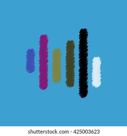 flat vector icon design collection sound and audio waves