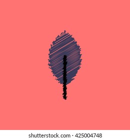flat vector icon design collection leaf of tree