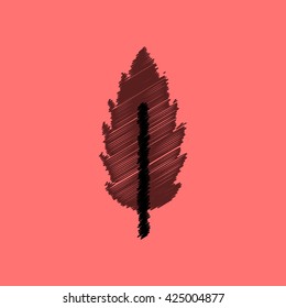 flat vector icon design collection leaf of tree