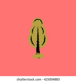 flat vector icon design collection tree silhouette