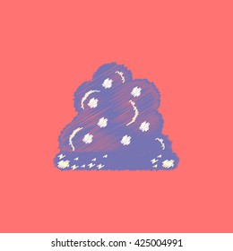 flat vector icon design collection grass and bush