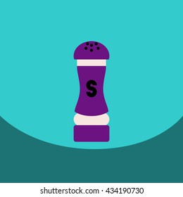 flat vector icon design collection  salt shaker