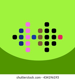 flat vector icon design collection  sound and audio waves