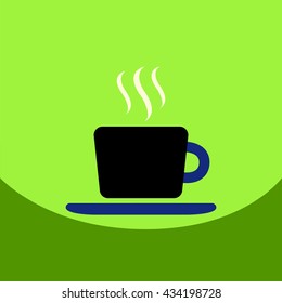  flat vector icon design collection  cup of hot coffee