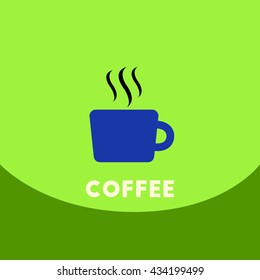  flat vector icon design collection  cup of hot coffee