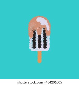 flat vector icon design collection ice cream