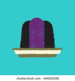 flat vector icon design collection jelly dessert