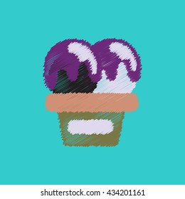 flat vector icon design collection ice cream