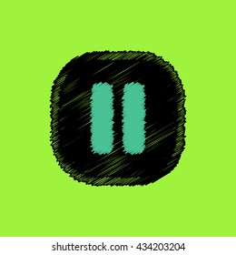 flat vector icon design collection  button music 