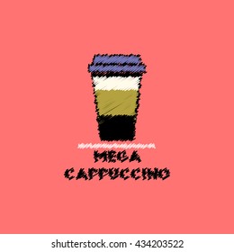flat vector icon design collection  mega cappuccino