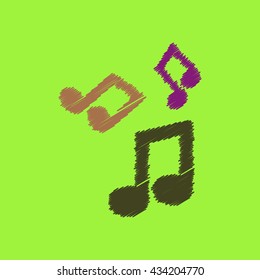 flat vector icon design collection  music note