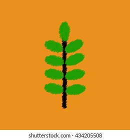 flat vector icon design collection  leaf of tree