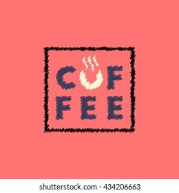  flat vector icon design collection  coffee sign