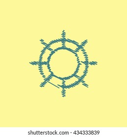 flat vector icon design collection marine wheel