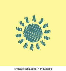flat vector icon design collection sun silhouette
