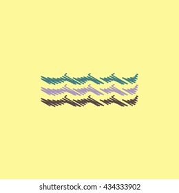 flat vector icon design collection sea waves