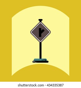 flat vector icon design collection road sign