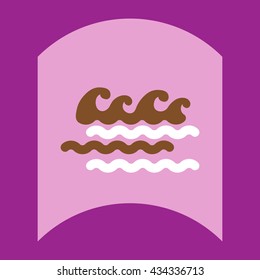 flat vector icon design collection sea waves