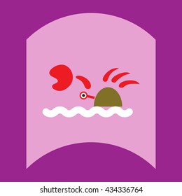 flat vector icon design collection crab in the sea