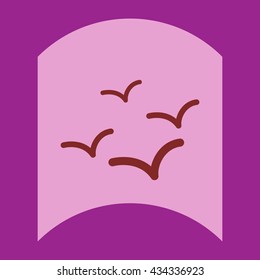 flat vector icon design collection sea gulls