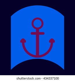 flat vector icon design collection sea anchor