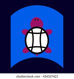 flat vector icon design collection sea turtle