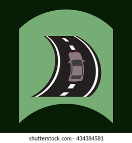 flat vector icon design collection car cornering