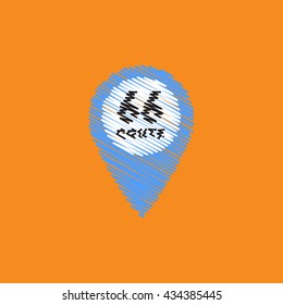 flat vector icon design collection road sign