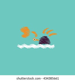 flat vector icon design collection crab in the sea