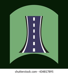 flat vector icon design collection highway silhouette