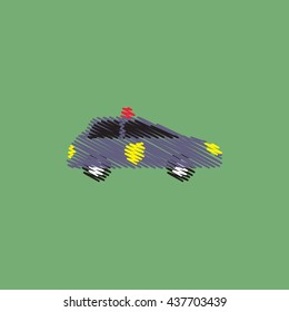 flat vector icon design collection police car