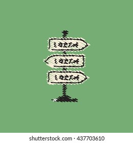 flat vector icon design collection road sign