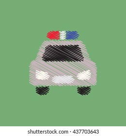 flat vector icon design collection police car