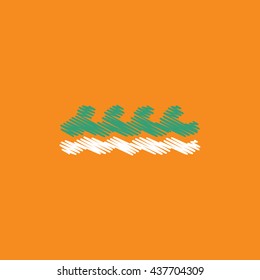 flat vector icon design collection sea waves