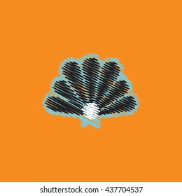 flat vector icon design collection marine shell
