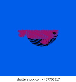 flat vector icon design collection whale silhouette