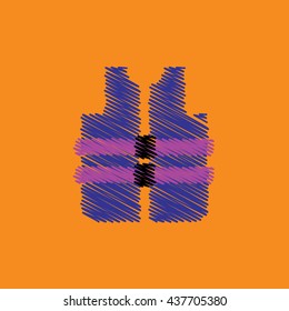flat vector icon design collection life vest