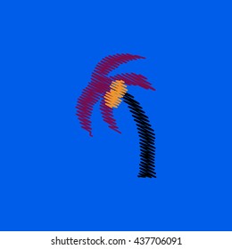 flat vector icon design collection silhouette of palm