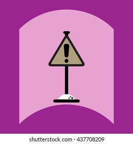flat vector icon design collection road sign