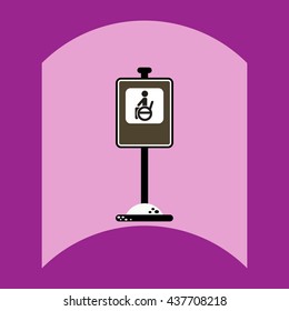flat vector icon design collection road sign