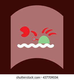flat vector icon design collection crab in the sea